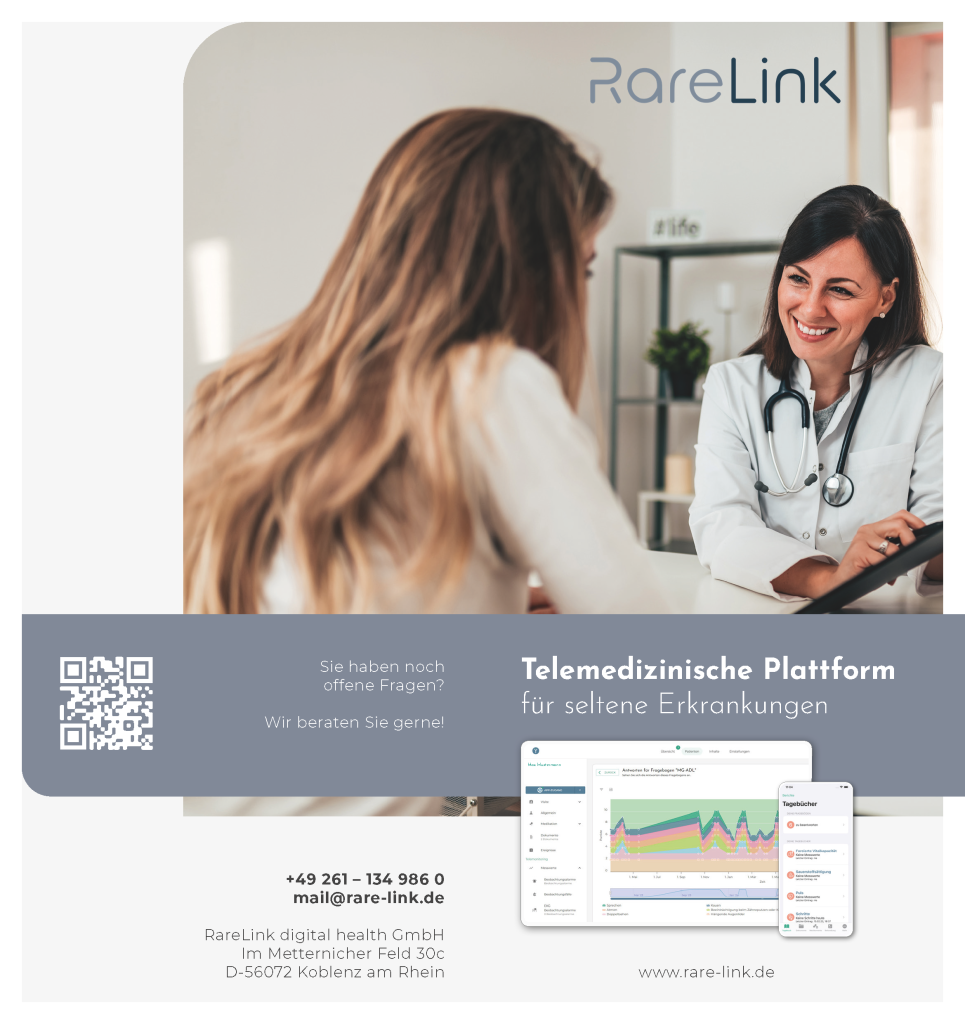Flyer RareLink (Telemedizinische Plattform)