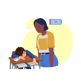 Bild Leichte Sprache_Myasthenie müde